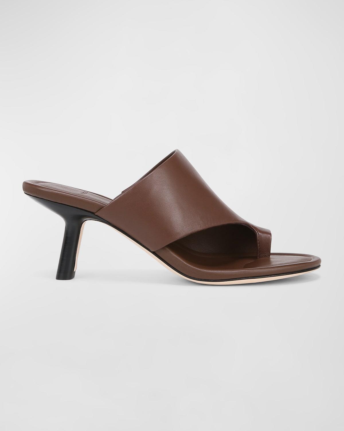 Jasper Leather Toe-Ring Slide Sandals Product Image