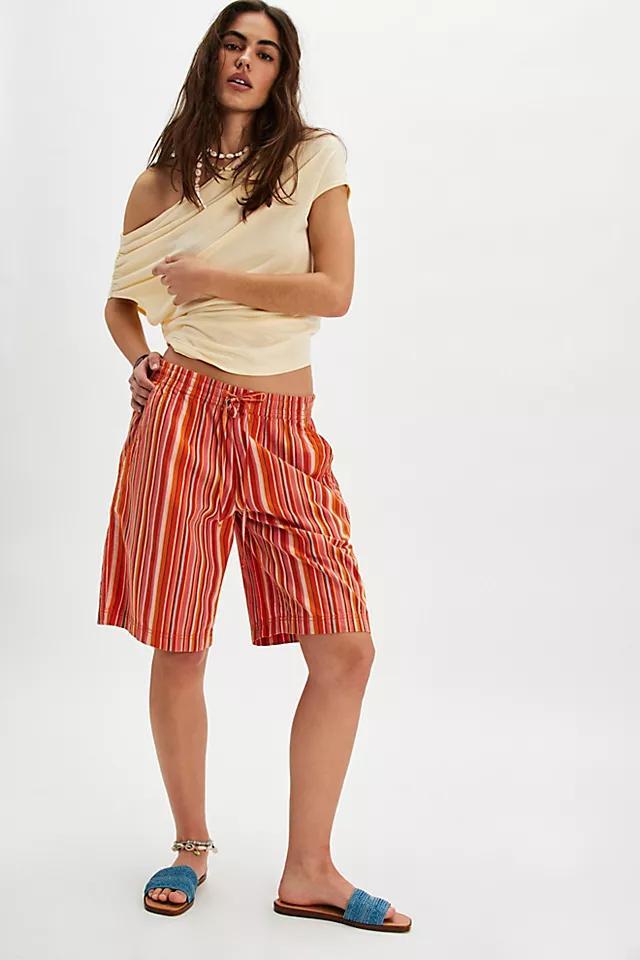 Saylor Poplin Stripe Shorts Product Image