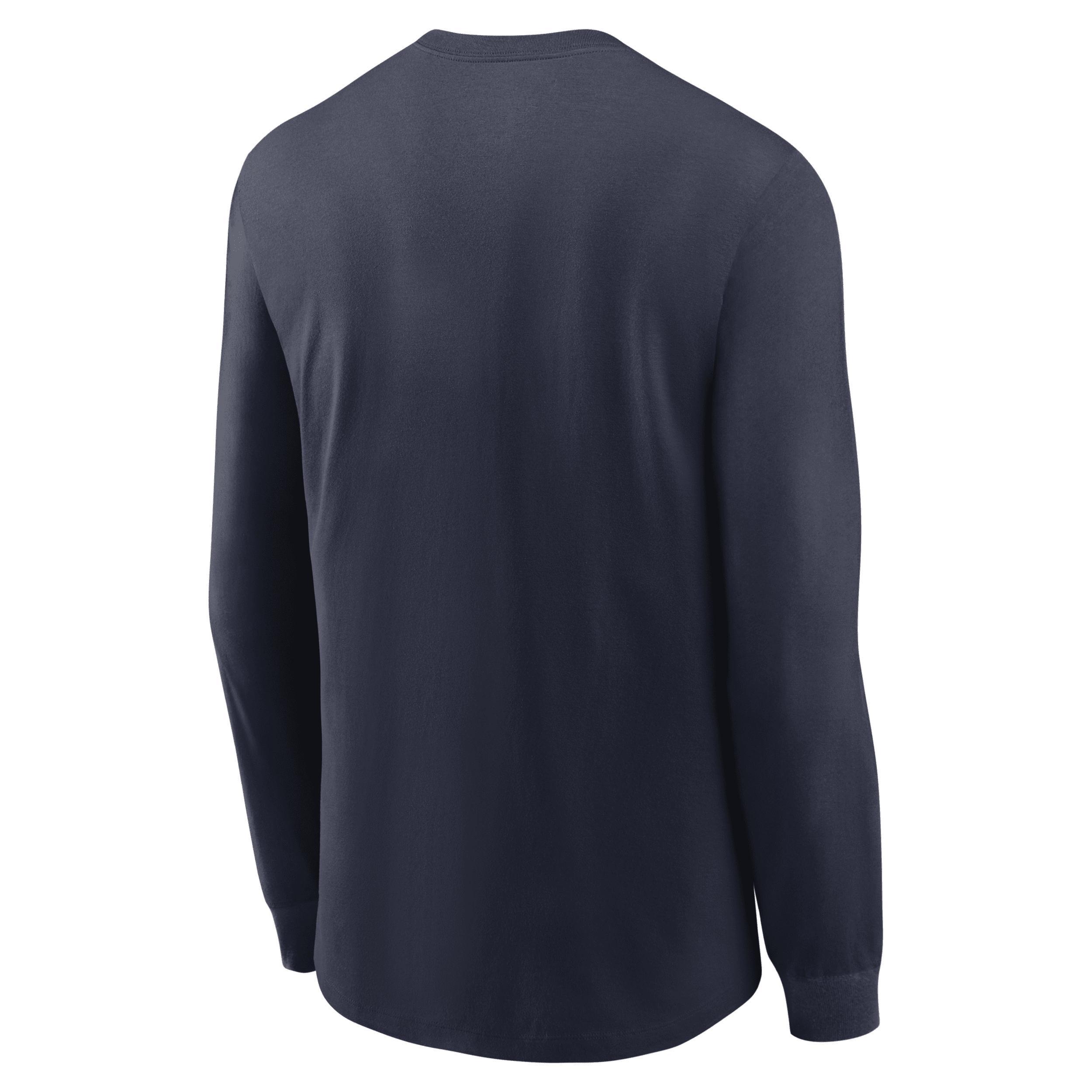 Men's Nike Navy New England Patriots Primary Logo Long Sleeve T-Shirt, Size: 3XL, Blue Product Image