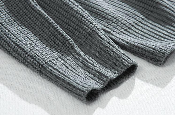 RT No. 5550 GRAY KNITTED FULL BUTTON-UP SWEATER Product Image