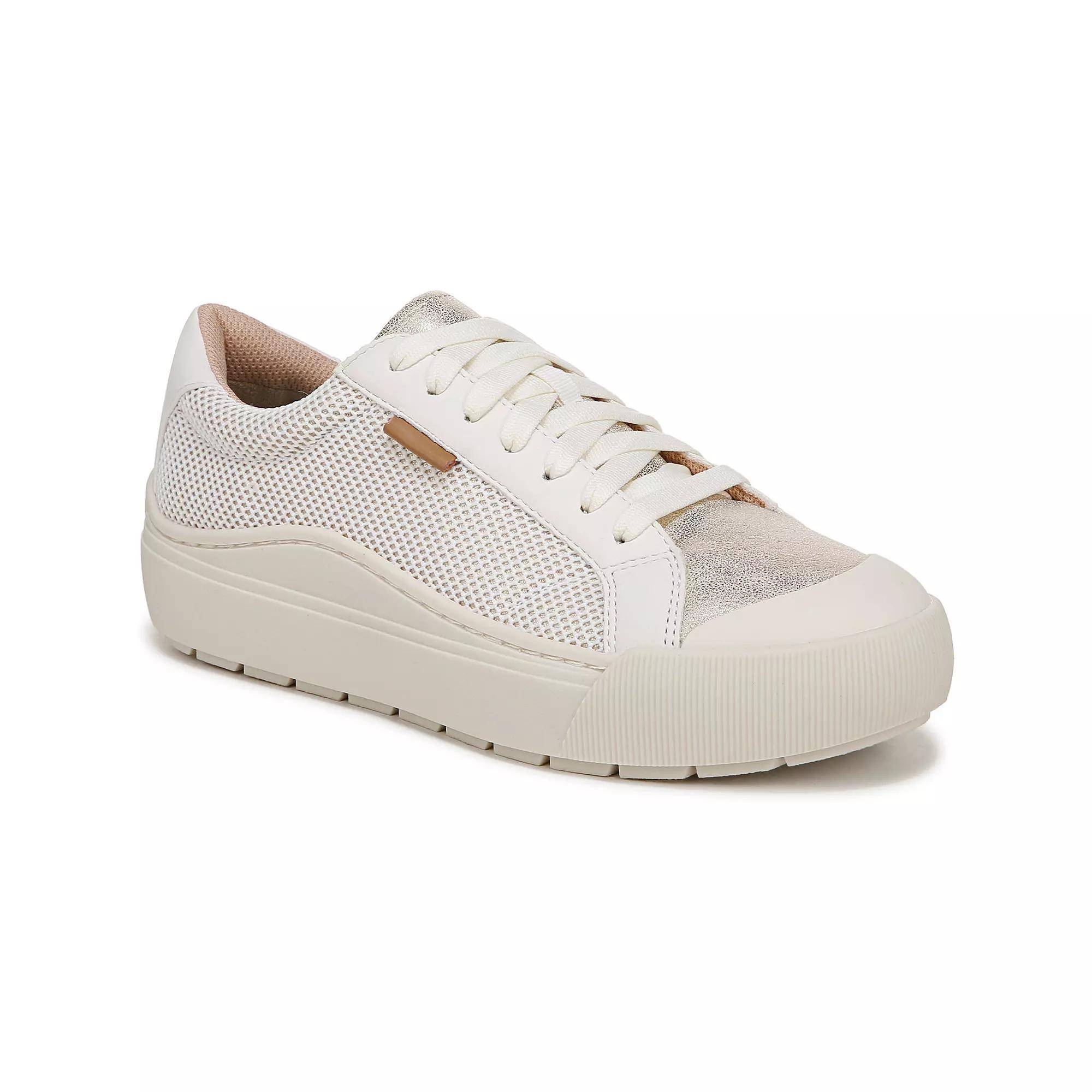 Dr. Scholl's Time Off Women's Platform Sneakers, Size: 7.5, White Gold Product Image