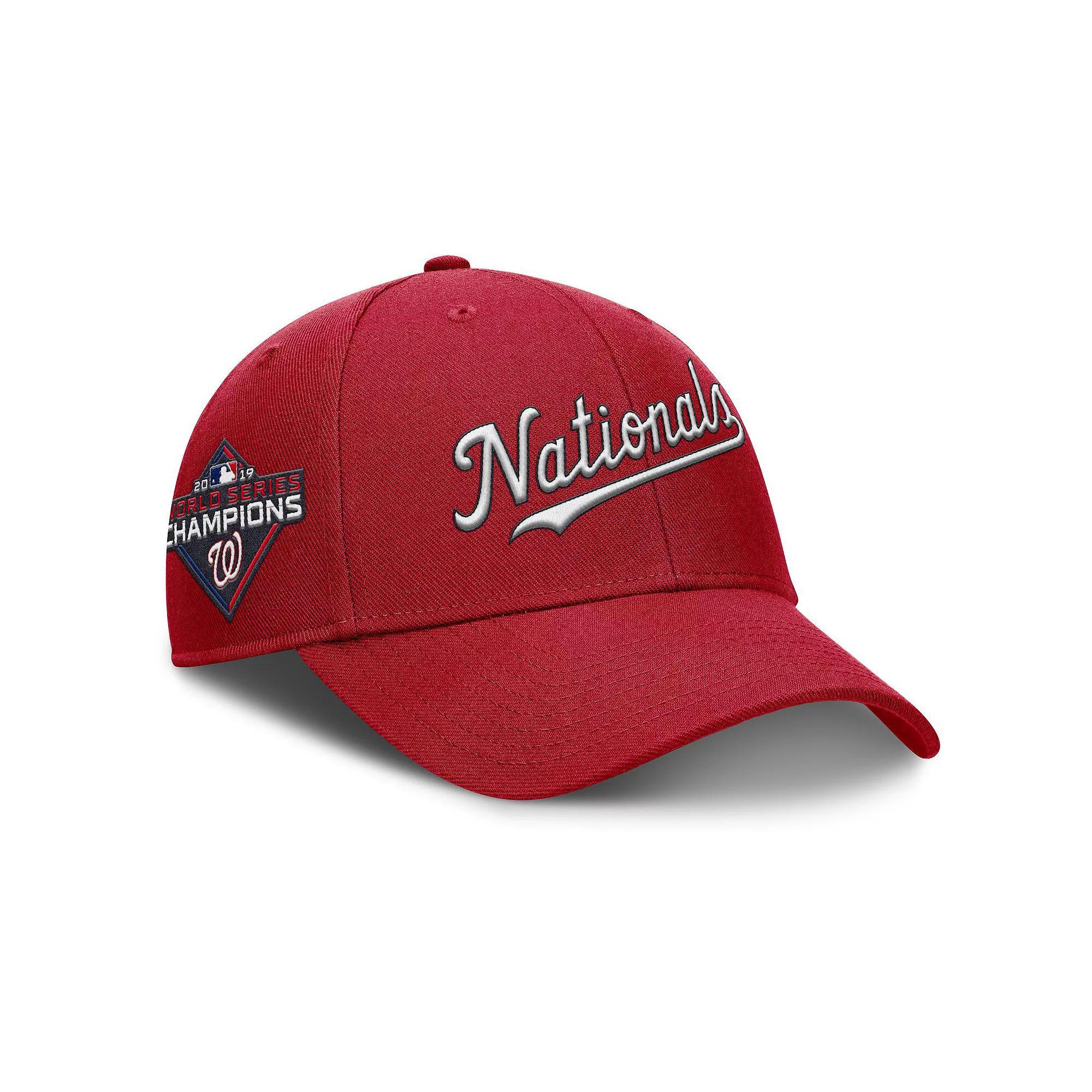 Men's Nike Red Washington Nationals Rise Gaberdine Adjustable Hat, Size: Medium/Large Product Image