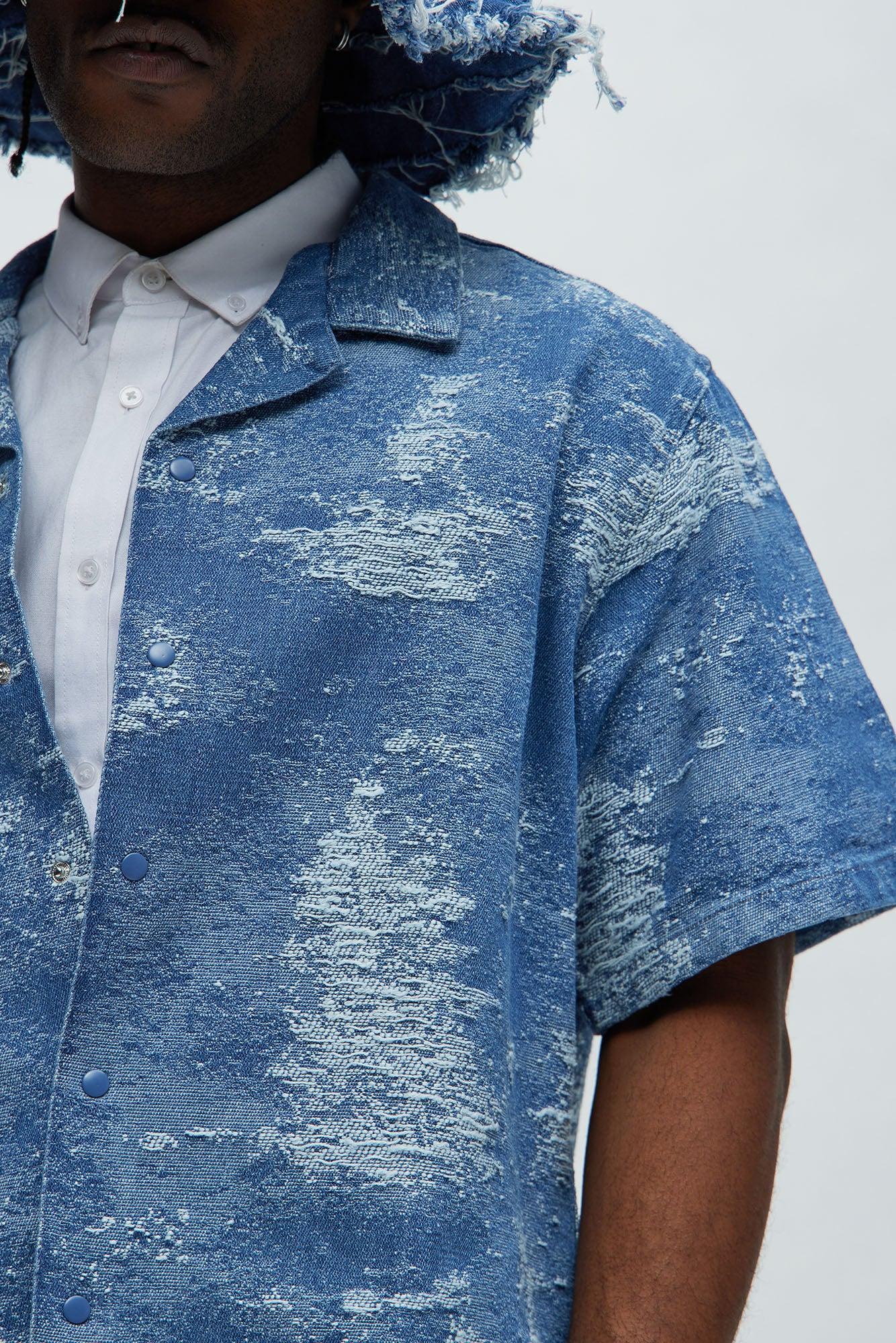 Cloud 9 Textured Shirt - Light Blue Product Image