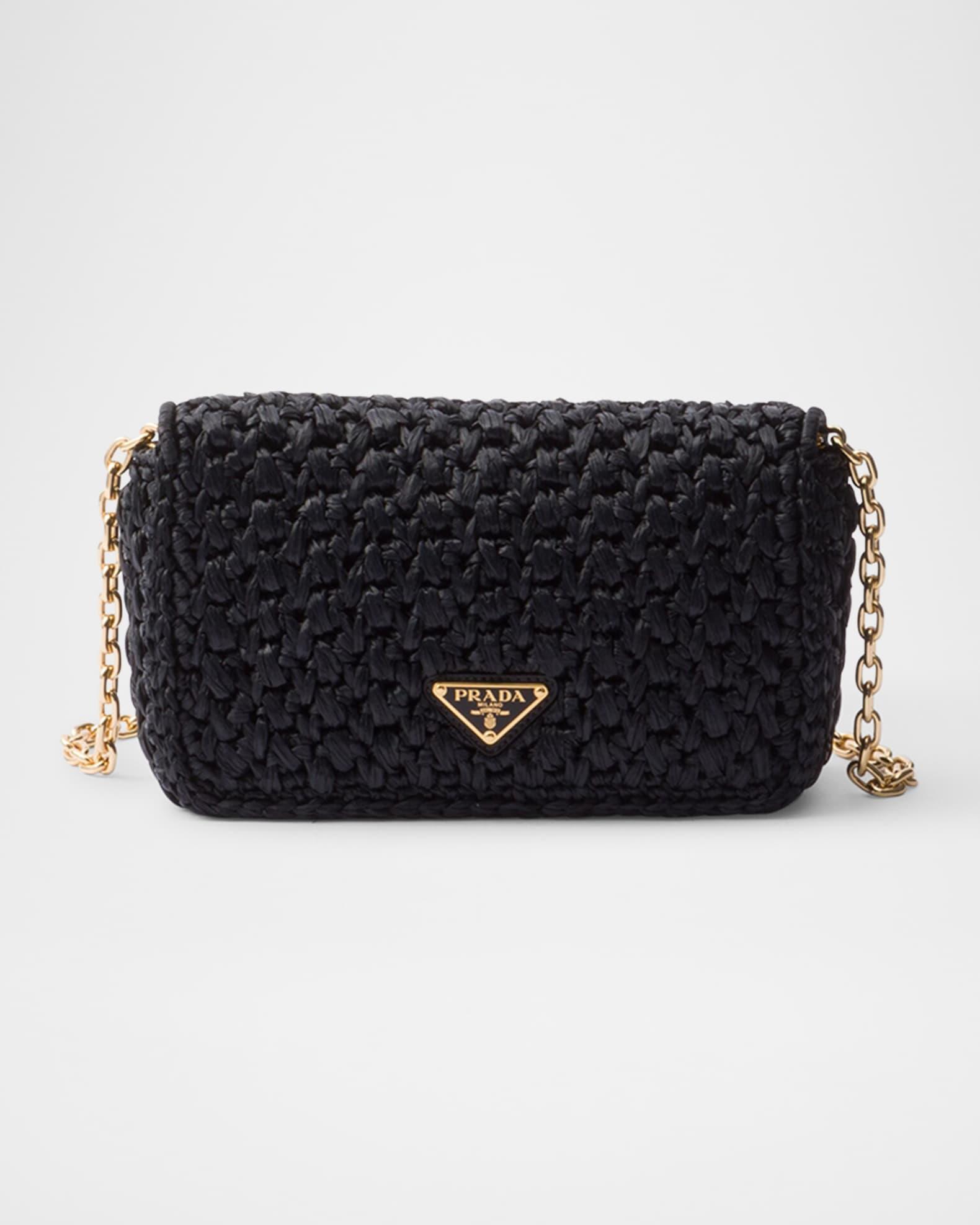 Crochet Faux Raffia Shoulder Bag Product Image