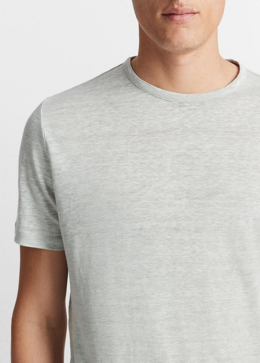 Mens Linen Crew Neck T-Shirt, Hillside Blue, Size XL Vince Product Image