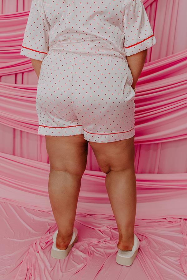 Stolen Hearts High Waist Satin Pajama Shorts Product Image