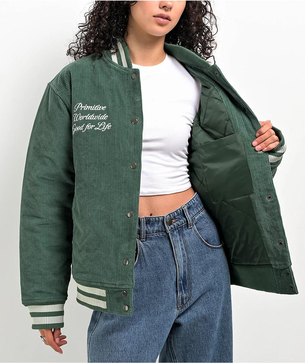 Primitive Bradford Green Corduroy Varsity Jacket Product Image