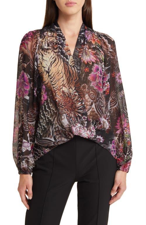Robin Floral-Print Blouson-Sleeve Blouse Product Image