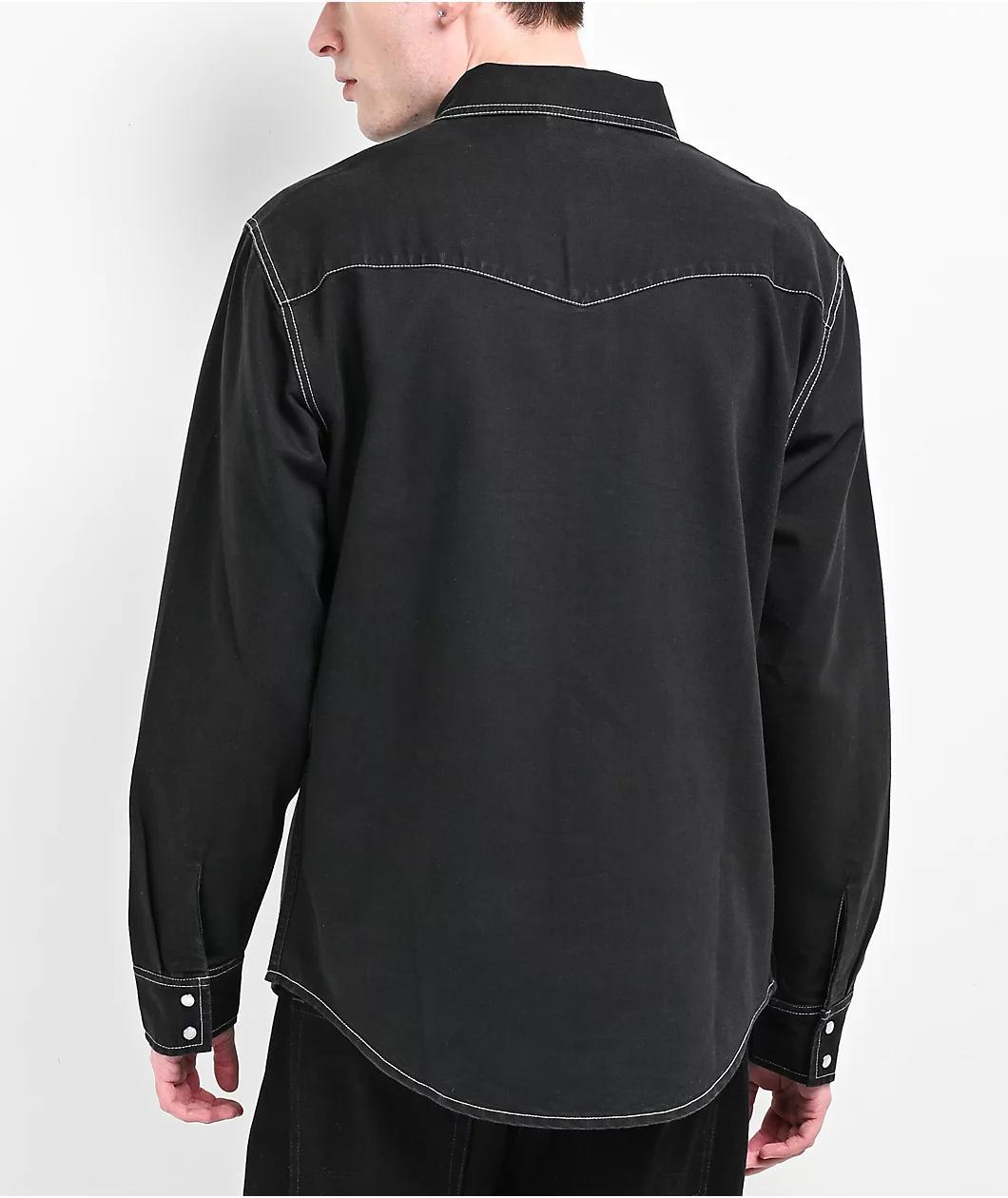 Empyre Outlaw Denim Black Button Down Shirt Product Image