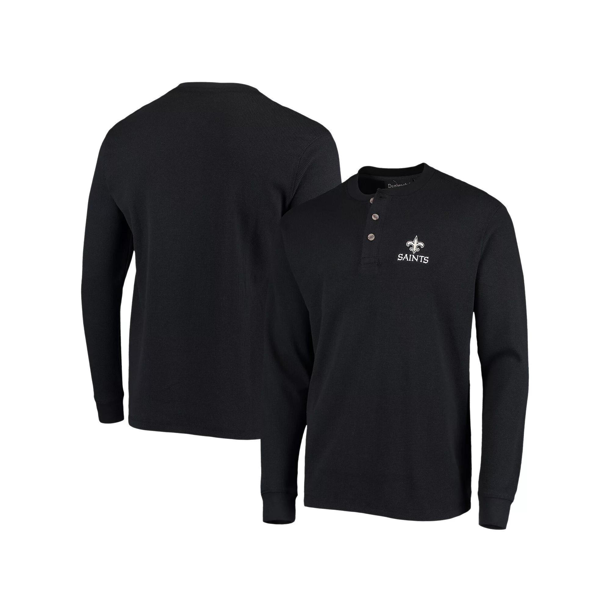 Mens Dunbrooke New Orleans Saints Logo Maverick Thermal Henley Long Sleeve T-Shirt Product Image