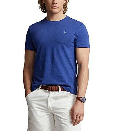 Mens Custom-Slim-Fit Jersey Crewneck T-Shirt Product Image