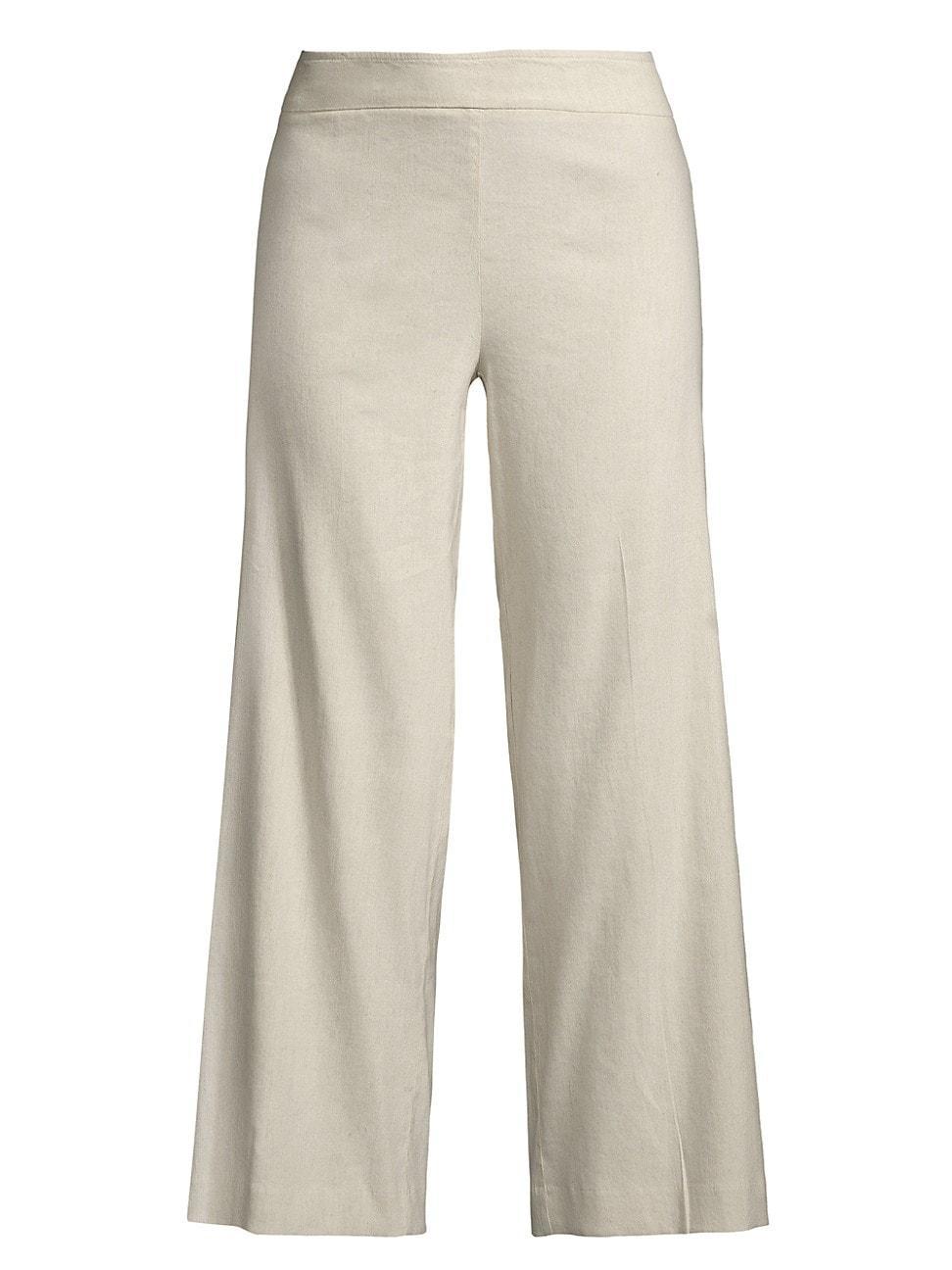 Womens Alex Linen-Blend Cropped Pants Product Image