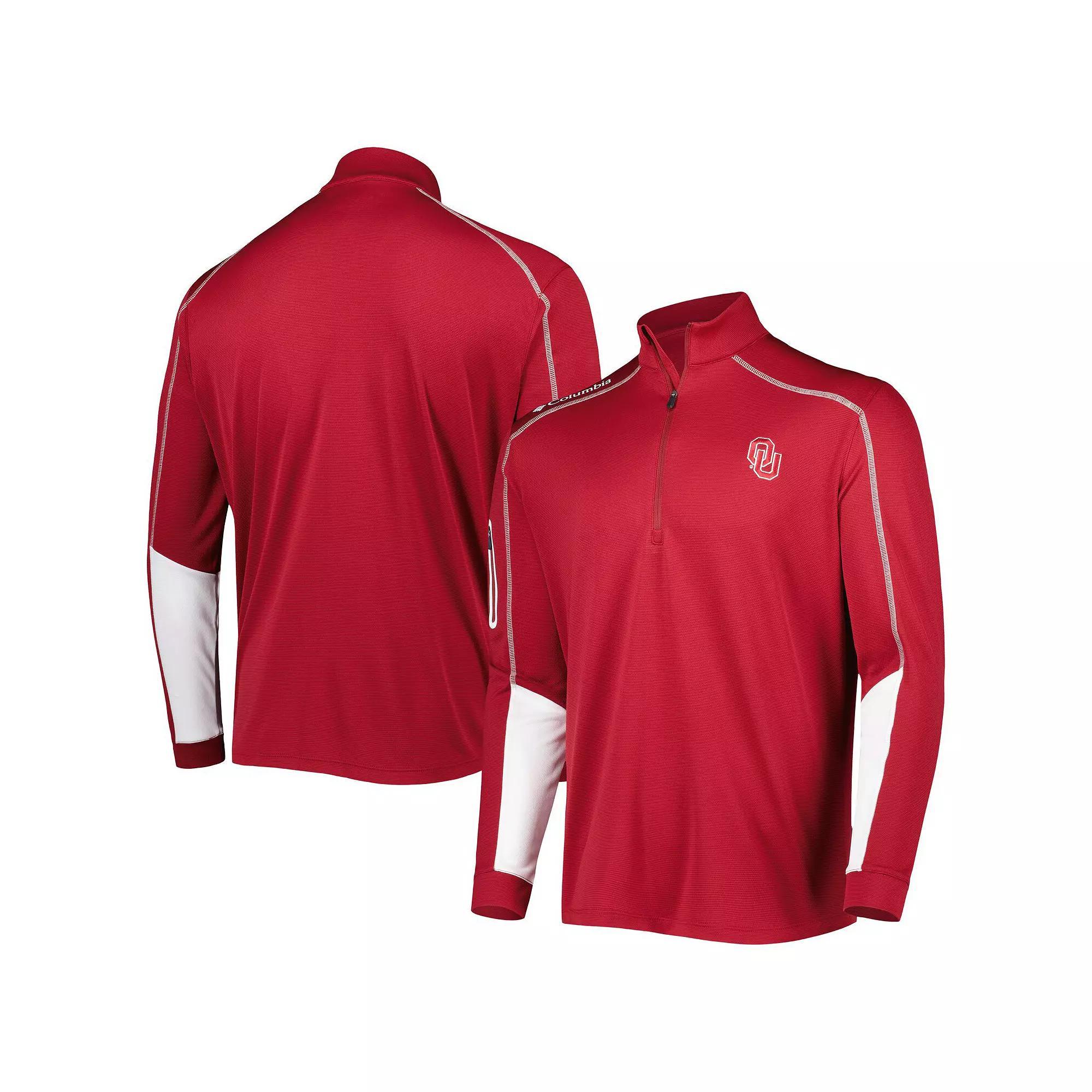 Men's Columbia Crimson Oklahoma Sooners Shotgun 2.0 Omni-Wick Quarter-Zip Jacket, Size: Small, Red Product Image
