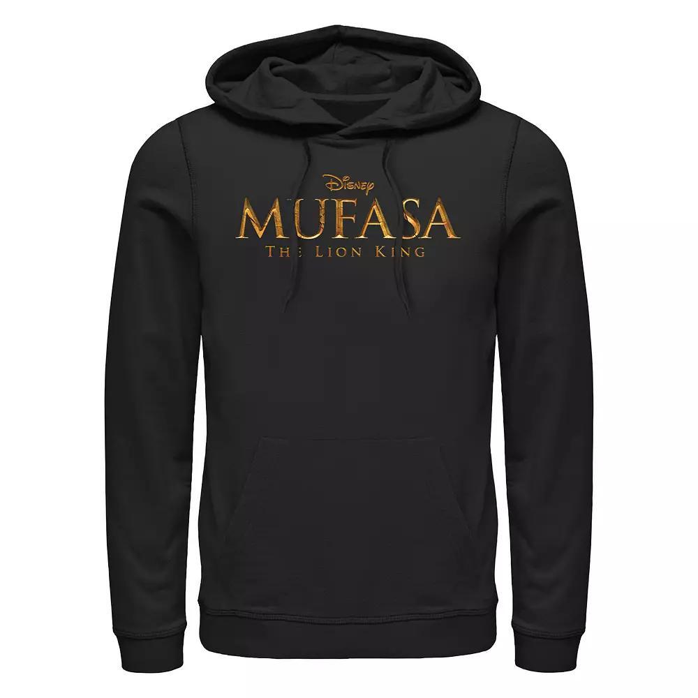Disney's Mufasa The Lion King Title Logo Men's Graphic Hoodie, Size: Large, Black Product Image
