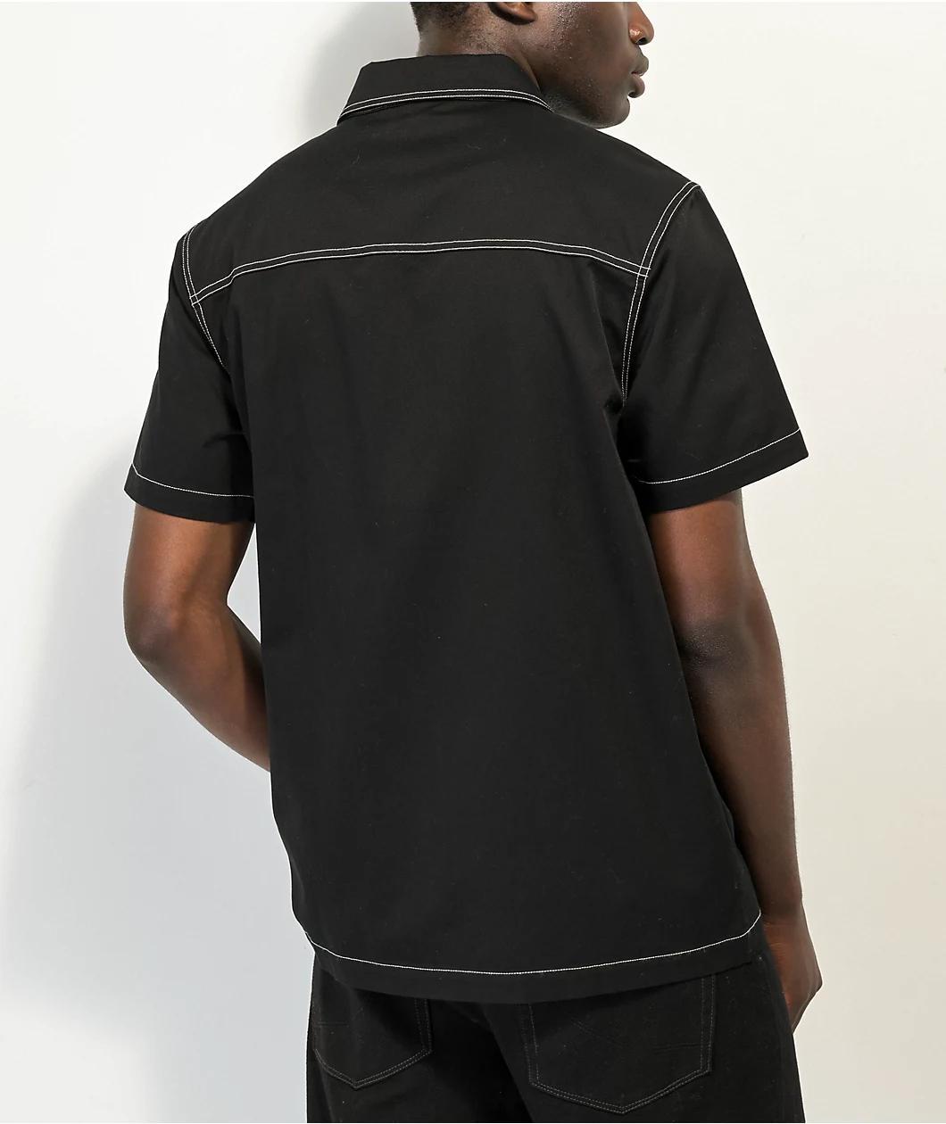 Empyre Amplify Black Zip Short Sleeve Shirt Product Image