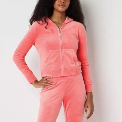 Juicy By Juicy Couture Hooded Lightweight Womens Juniors Casual Track Jacket Product Image