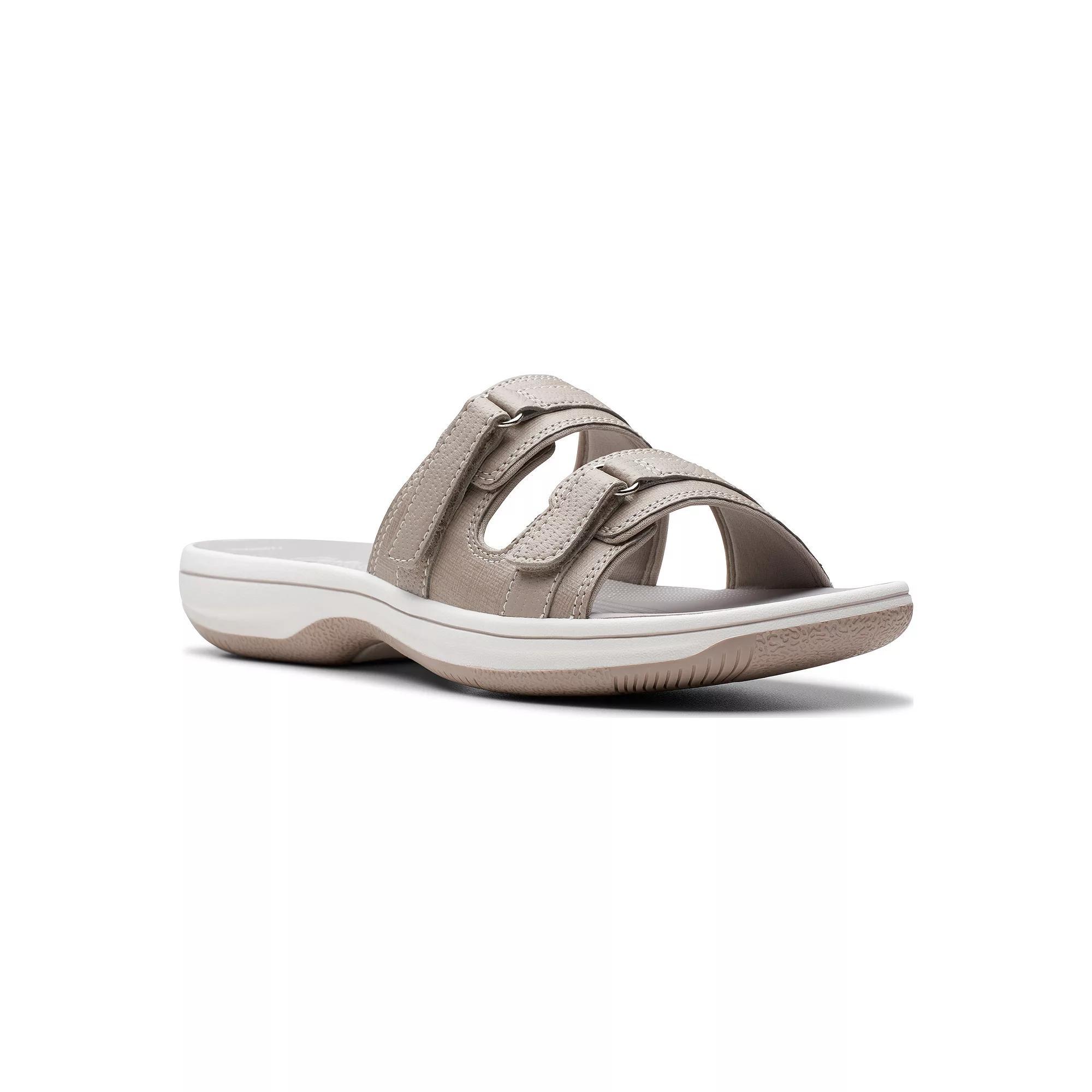 Clarks® Cloudsteppers Breeze Piper Women's Slide Sandals, Size: 10, Light Brown Product Image