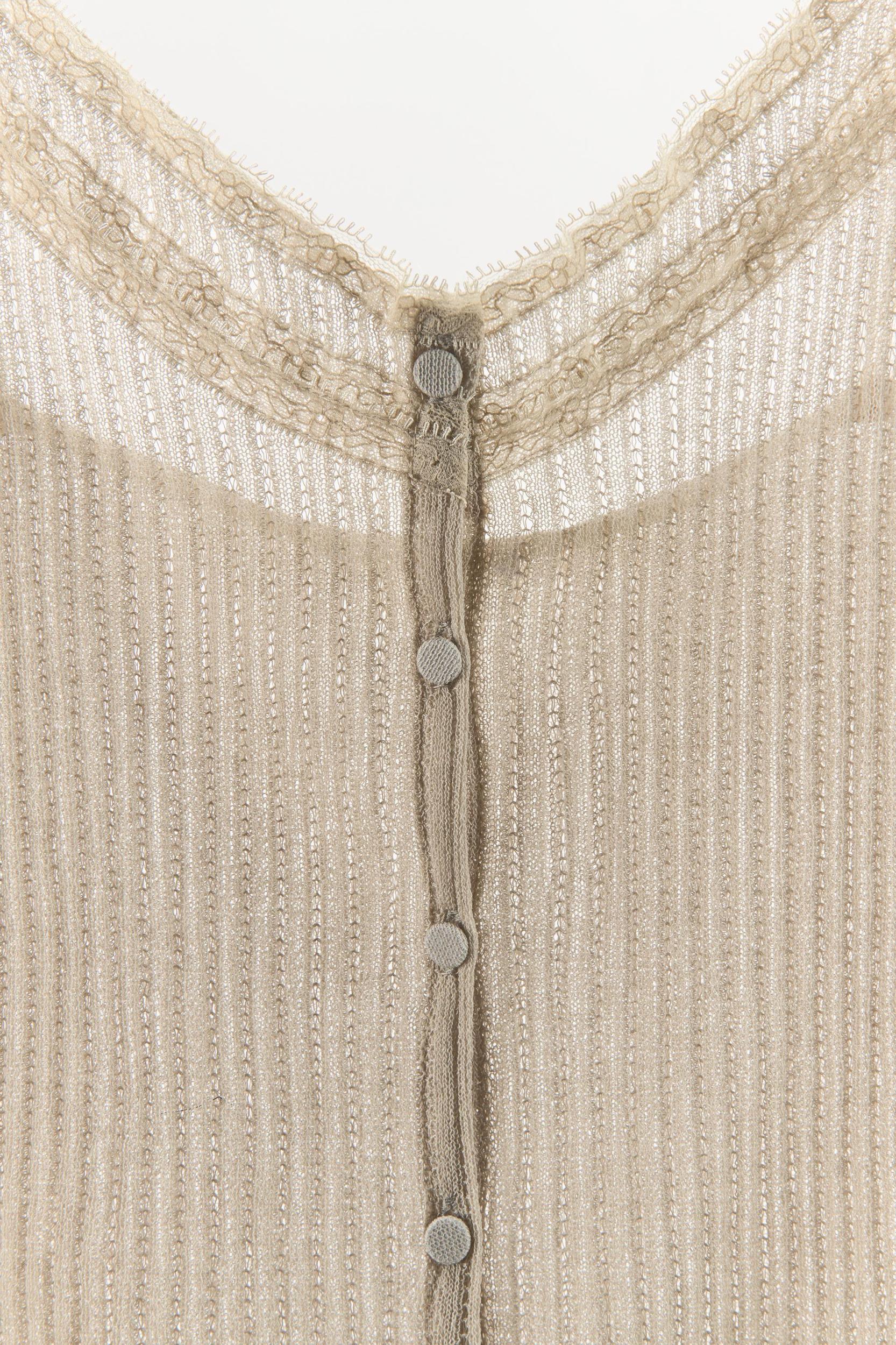 FINE KNIT LACE TOP Product Image
