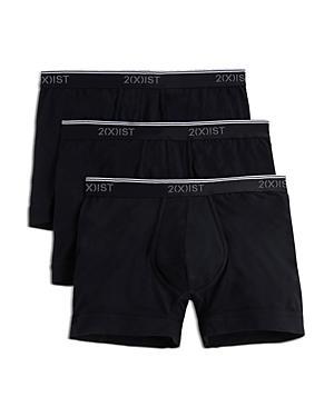 2(x)ist Mens Cotton Stretch Boxer Briefs 3-Pack - Blue/Grey Product Image