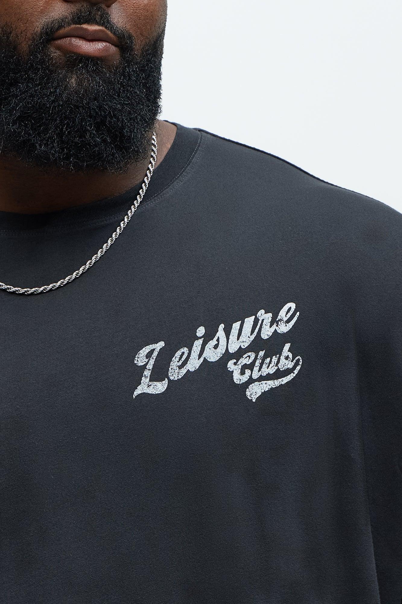 Leisure Club Oversized Short Sleeve Tee - Black Product Image