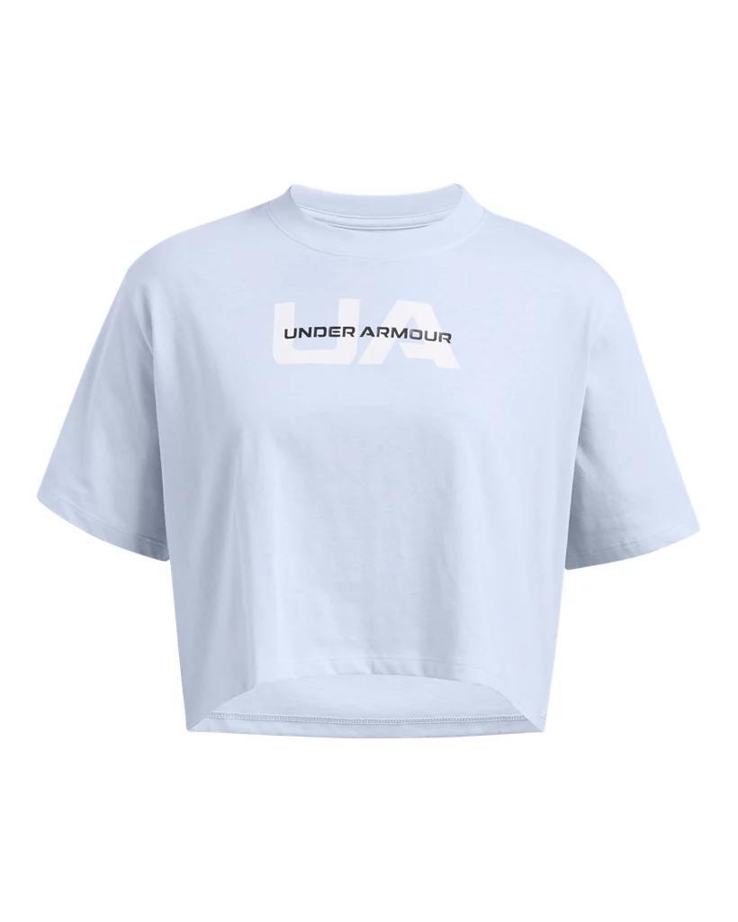 Women's UA Boxy Crop Branded Short Sleeve Product Image