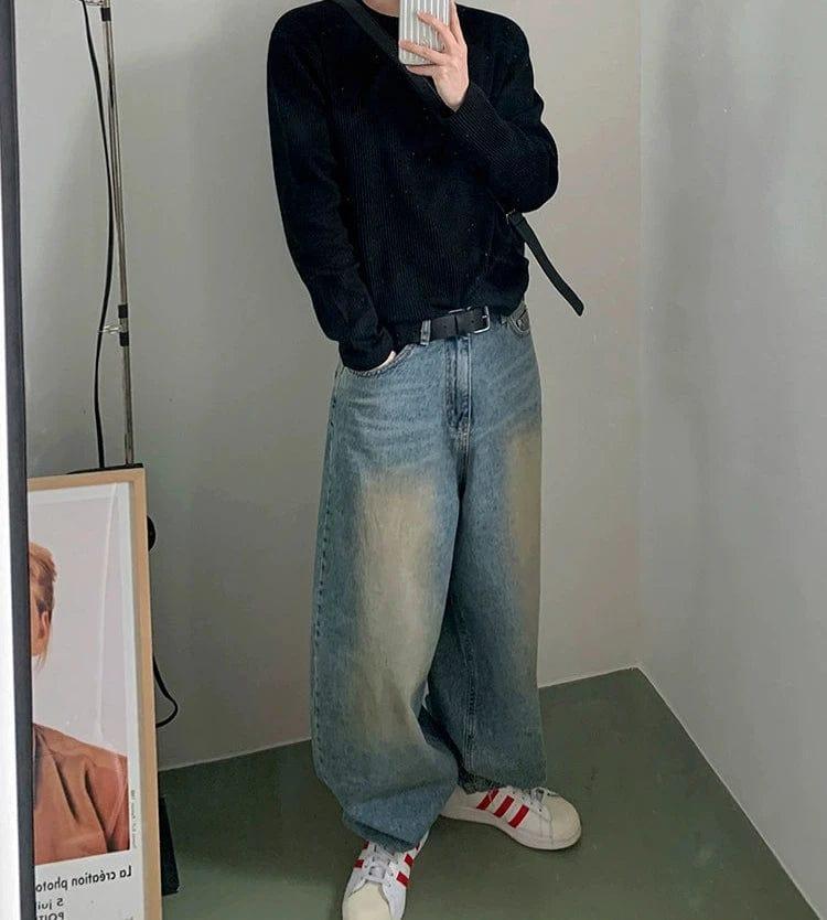 RT No. 11204 BLUE WASHED DENIM JEANS Product Image