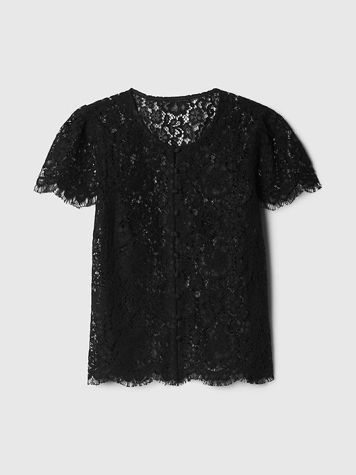 Cap-Sleeve Lace Top Product Image