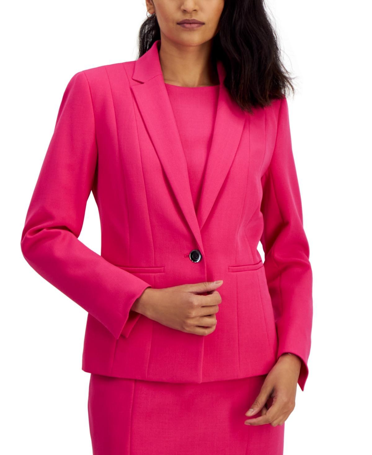 Kasper Petite Crepe One-Button Blazer Product Image