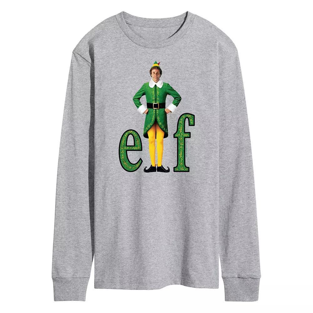 Men's Elf Buddy Long Sleeve Tee, Size: XL, Gray Product Image