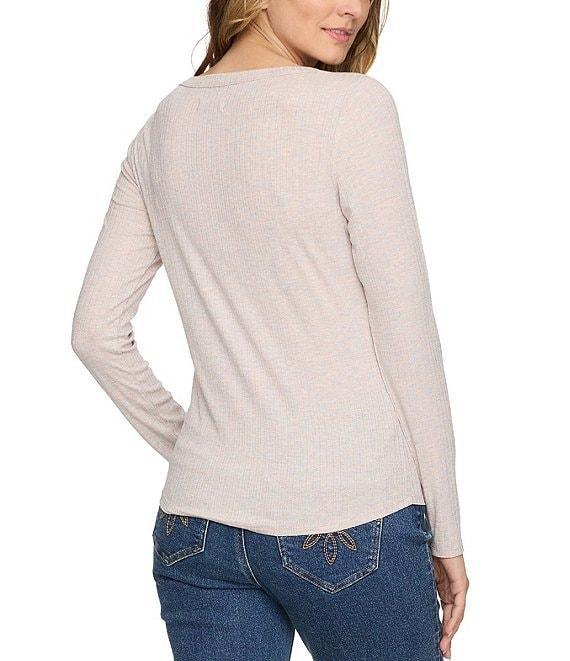 Flag and Anthem Lauren Mini Striped Long Sleeve Stretch Knit Top Product Image