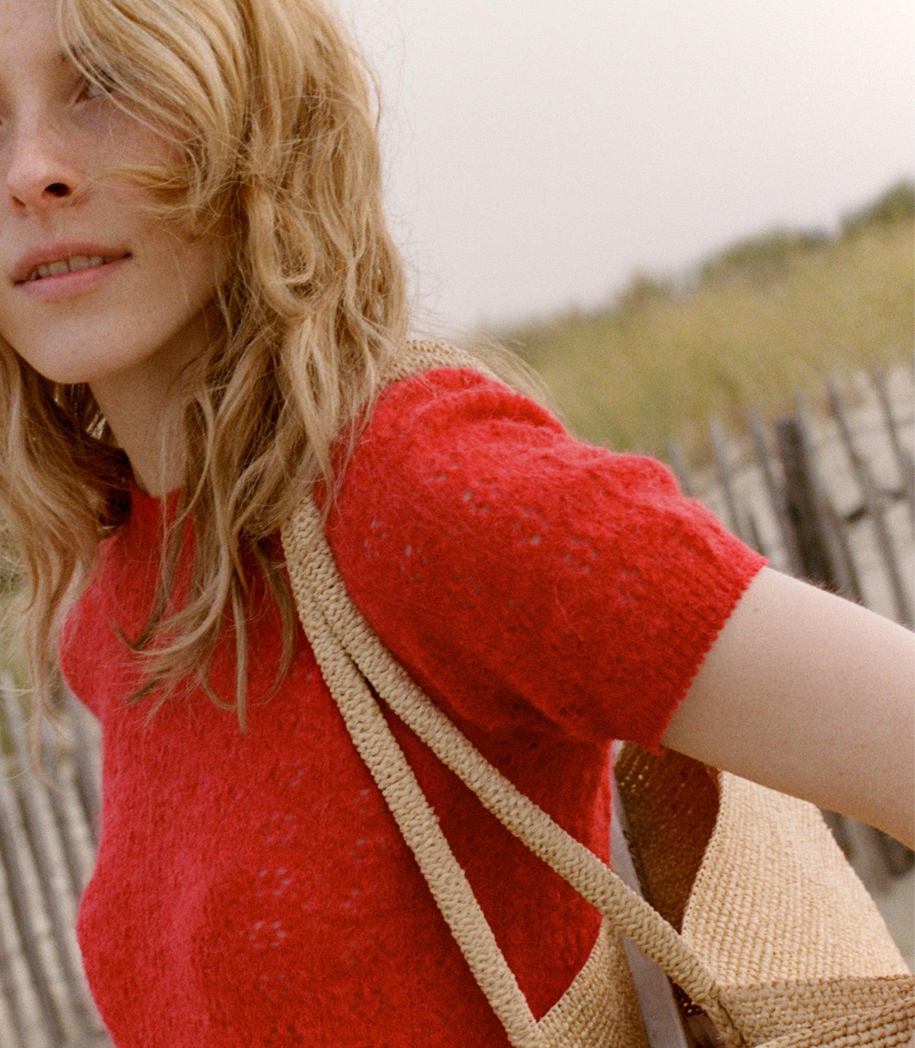 MONICA SWEATER -- CHERRY RED Product Image