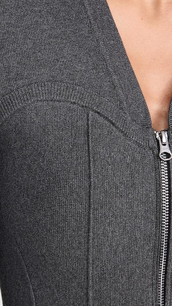 Fleur du Mal Knit Zip Bustier Cardigan | Shopbop Product Image