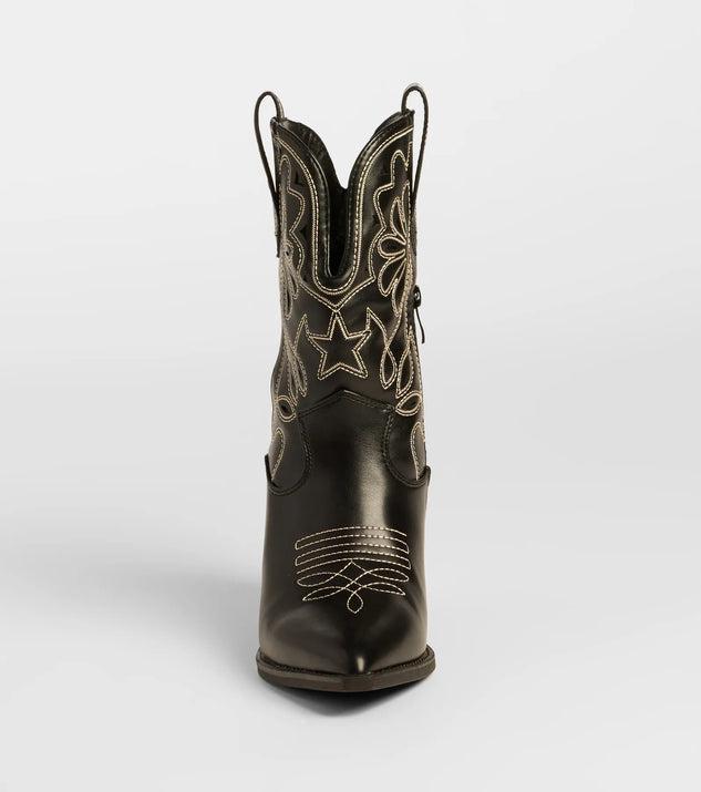 Saddled Up Western Embroidered Cowboy Boots Product Image