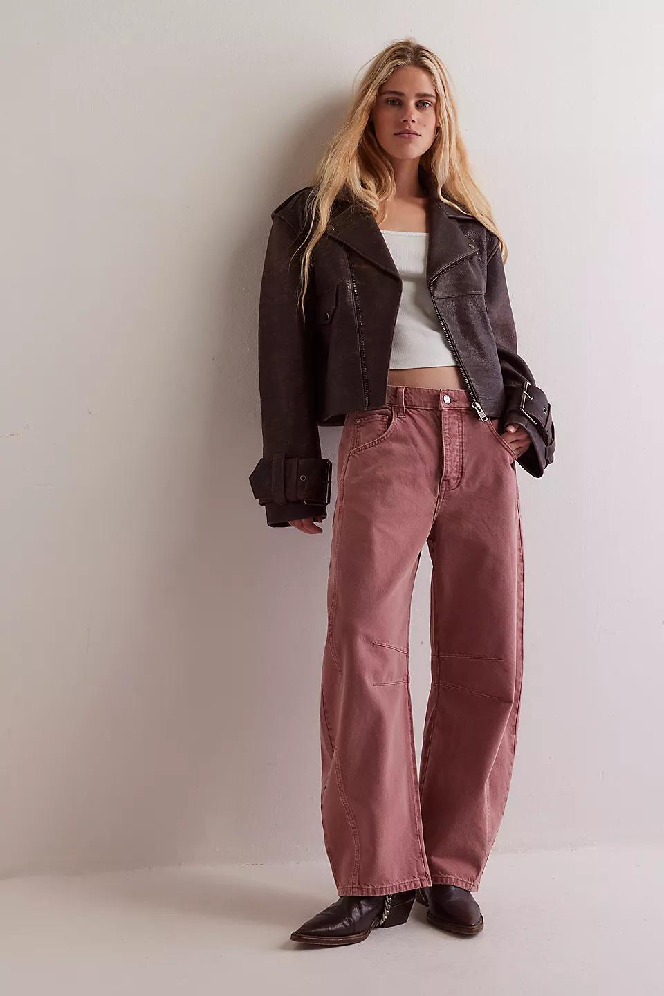 Free People We the Free Good Luck Mid-Rise Barrel Jeans Product Image
