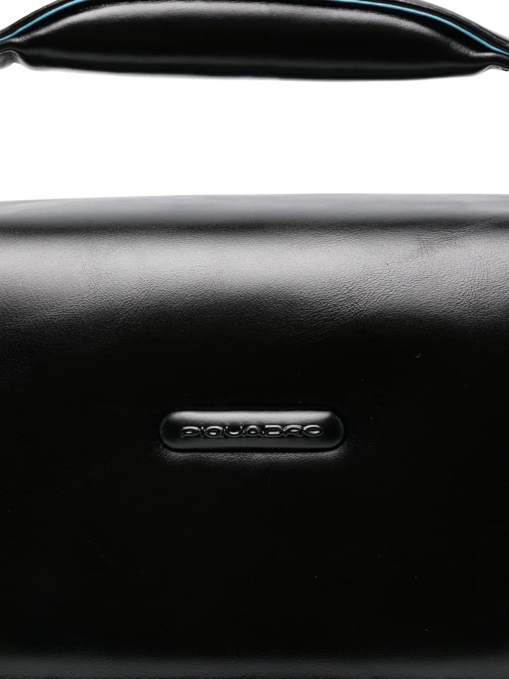 PIQUADRO Leather Laptop Bag In Black Product Image