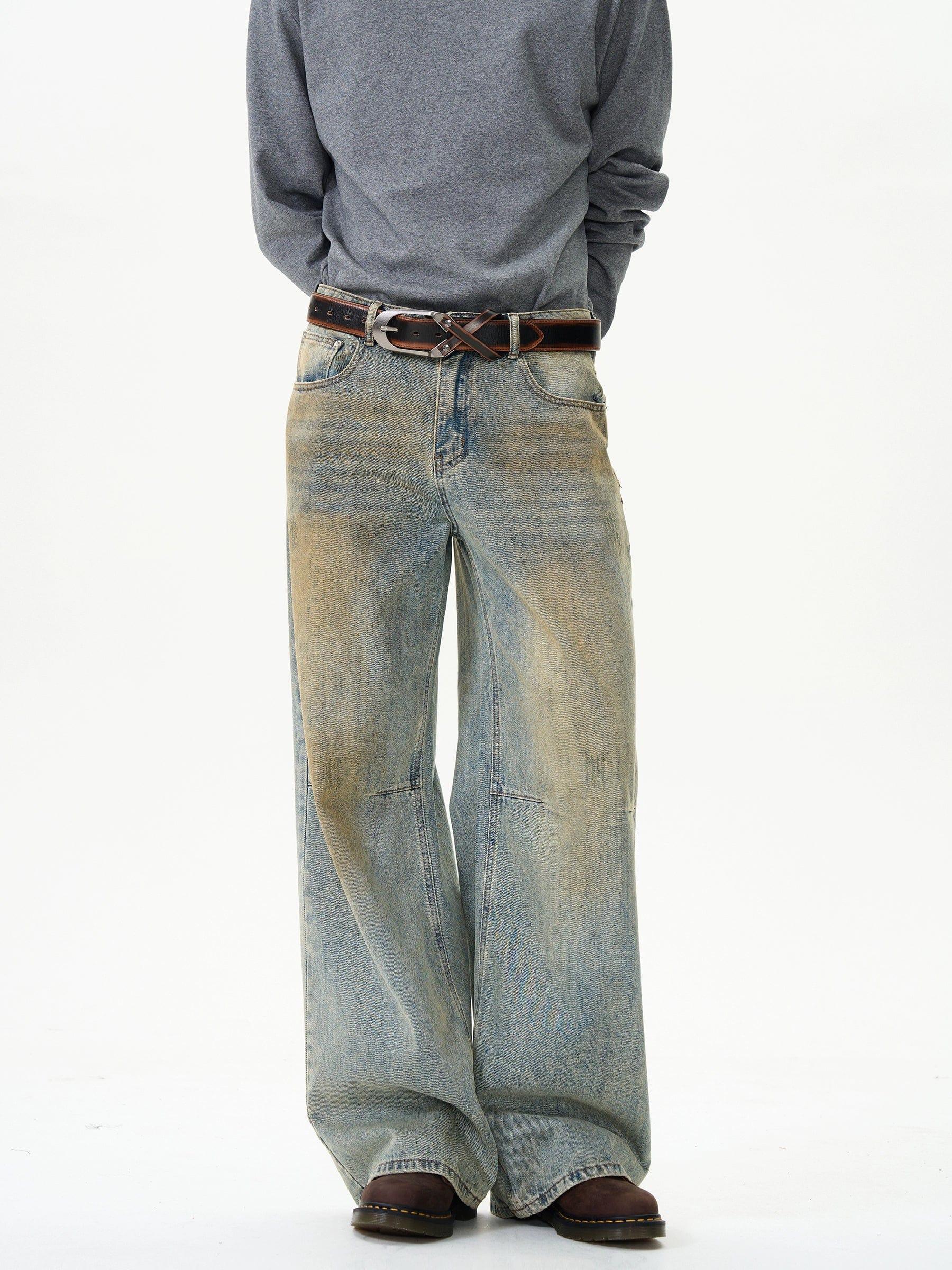 RT No. 12074 MUD BLUE DENIM STRAIGHT JEANS Product Image