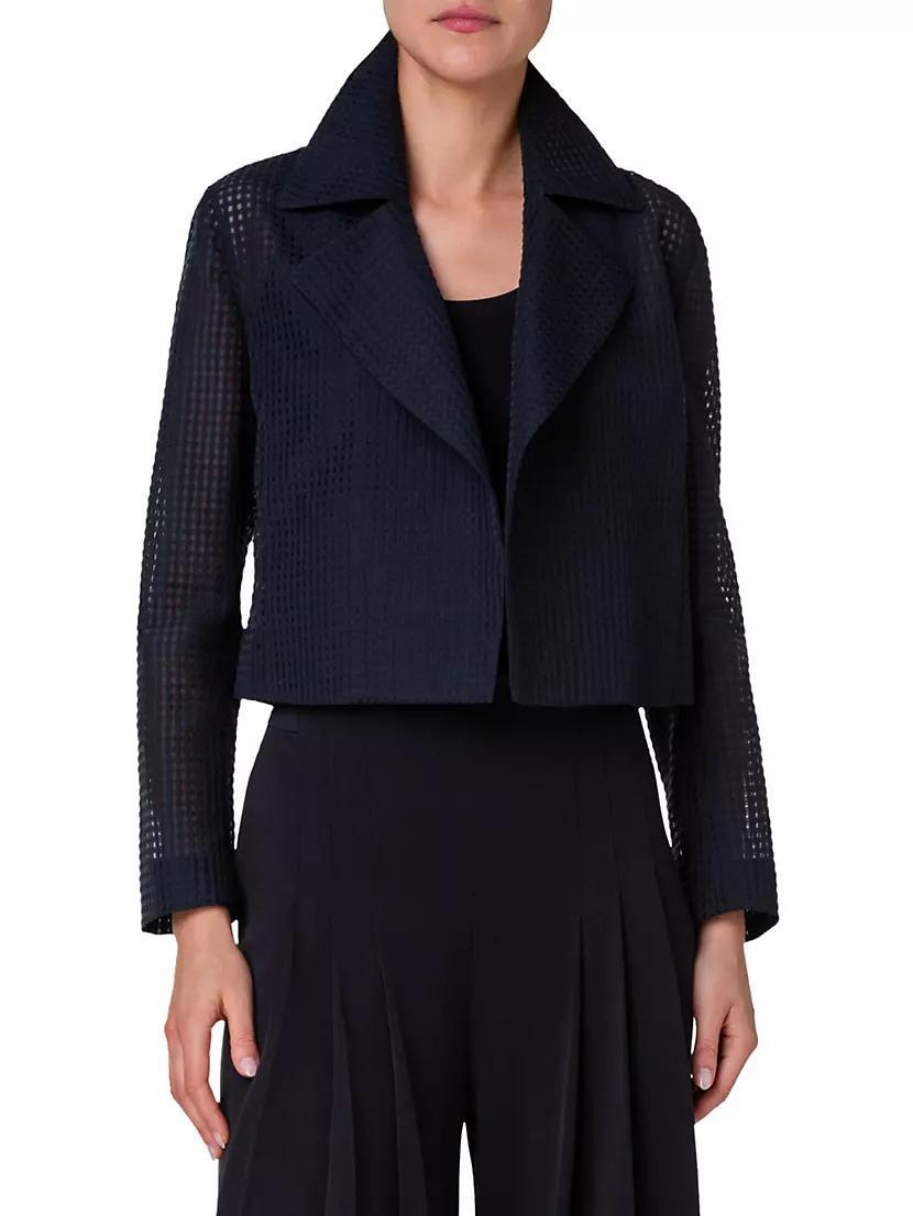 Taylor Transparent Grid Organza Short Jacket Product Image