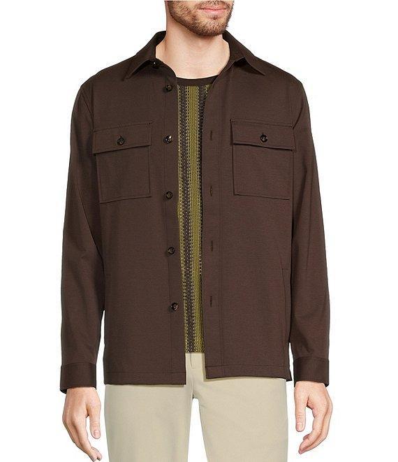 Murano Crocodile World Slim Fit Point Collar Shirt Jacket Product Image