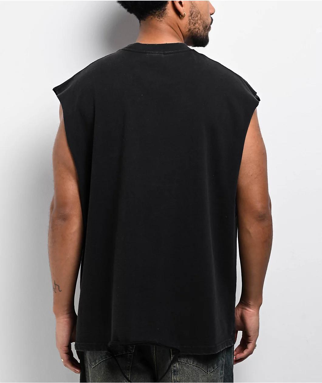 Broken Promises Widows Peak Black Tank Top Product Image