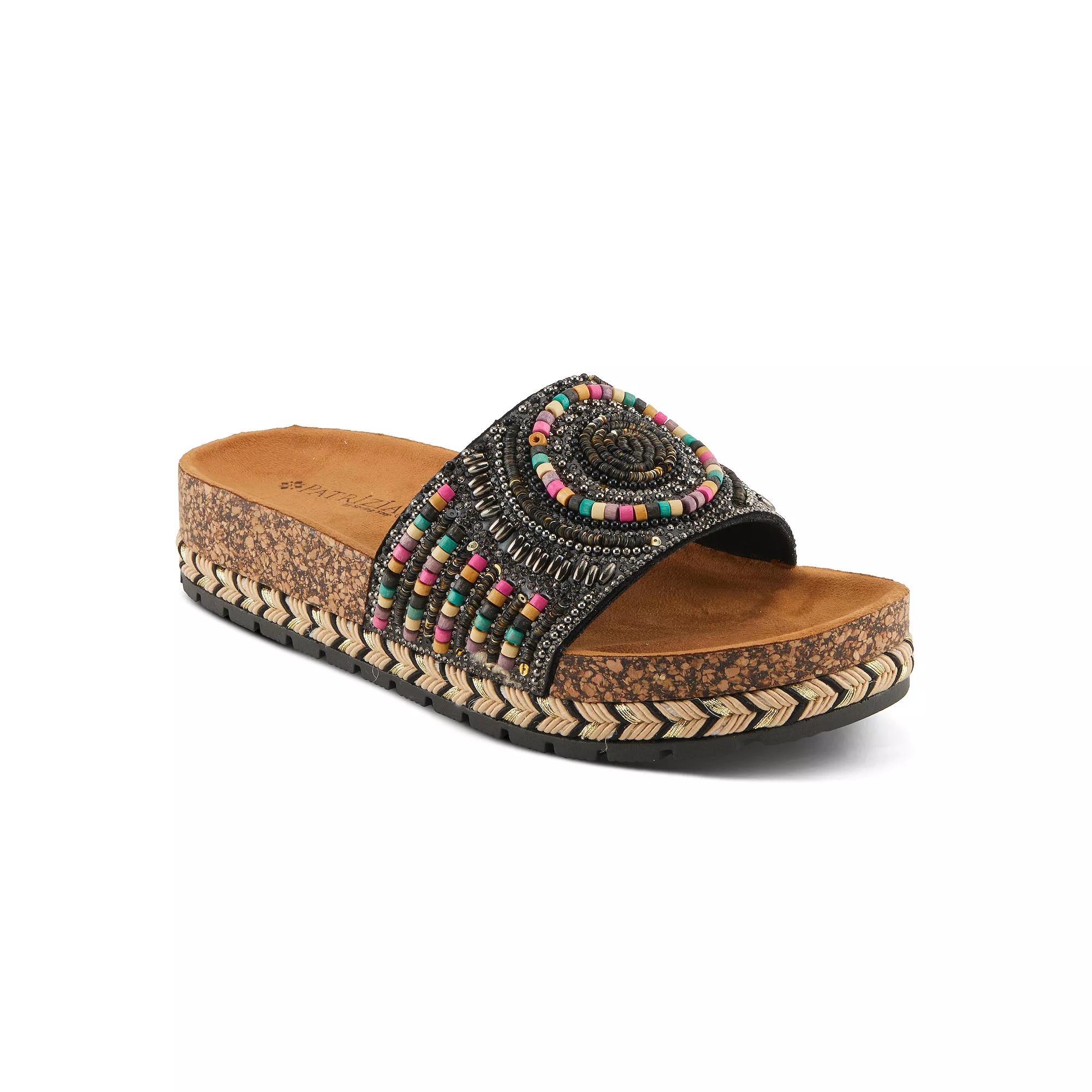 Patrizia Swirla Women's Beaded Slide Sandals, Size: 40, Black Team Product Image