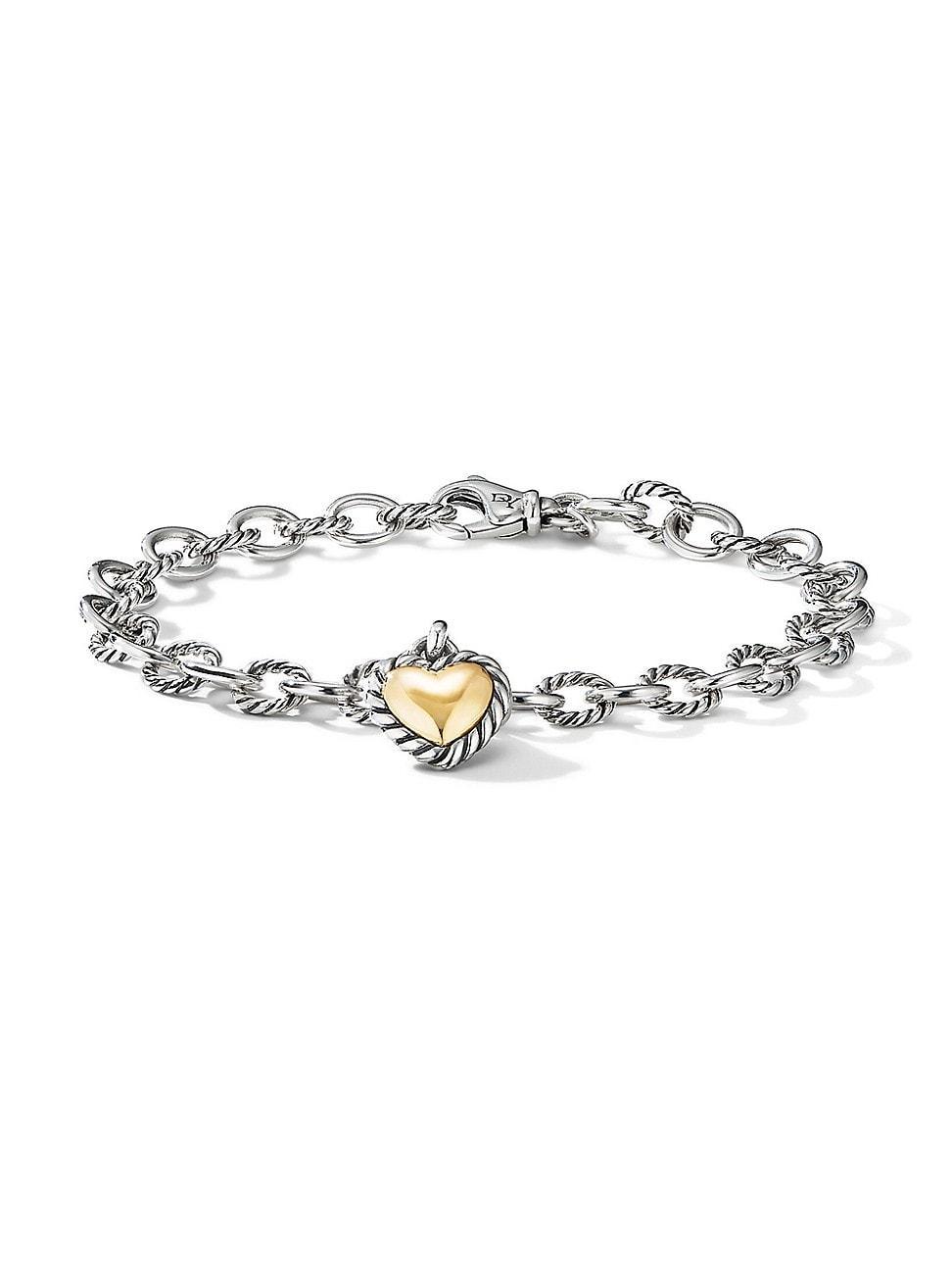 Womens Cable Collectibles Cookie Classic Heart Bracelet in Sterling Silver Product Image
