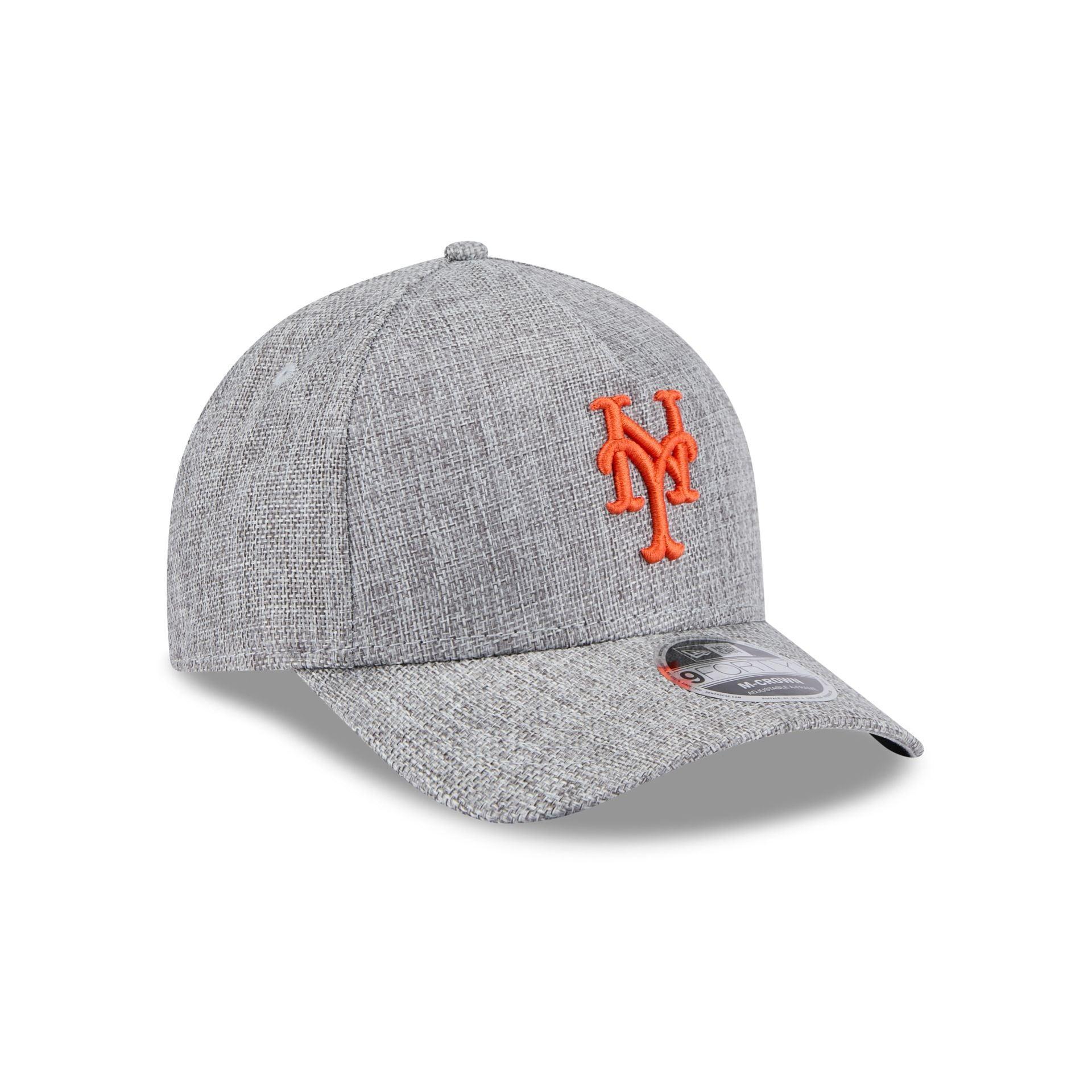 New York Mets Cotton Weave Gray 9FORTY M-Crown A-Frame Snapback Hat Male Product Image