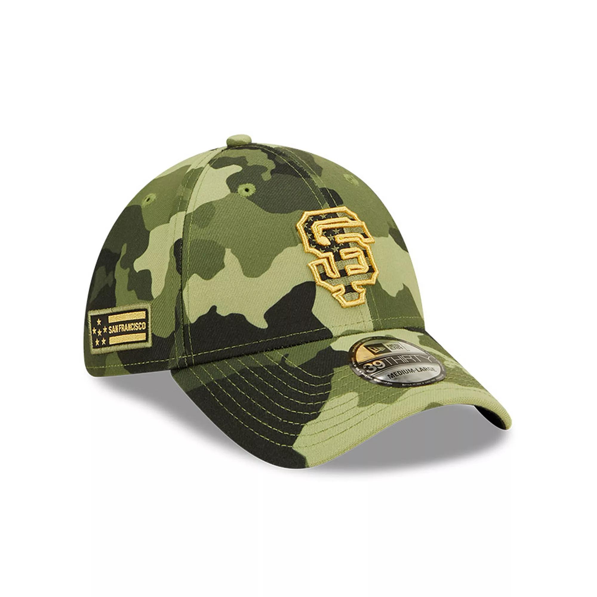 Men's New Era Camo San Francisco Giants 2022 Armed Forces Day 39THIRTY Flex Hat, Size: Medium/Large, Green Product Image