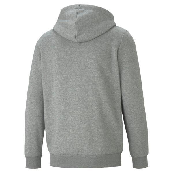 PUMA Essentials Full-Zip Logo Hoodie Men in Medium Grey Heather Product Image