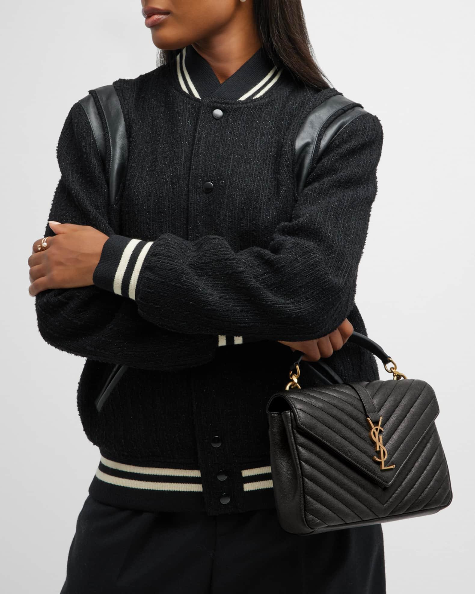 College Medium Flap YSL Shoulder Bag in Quilted Leather Product Image