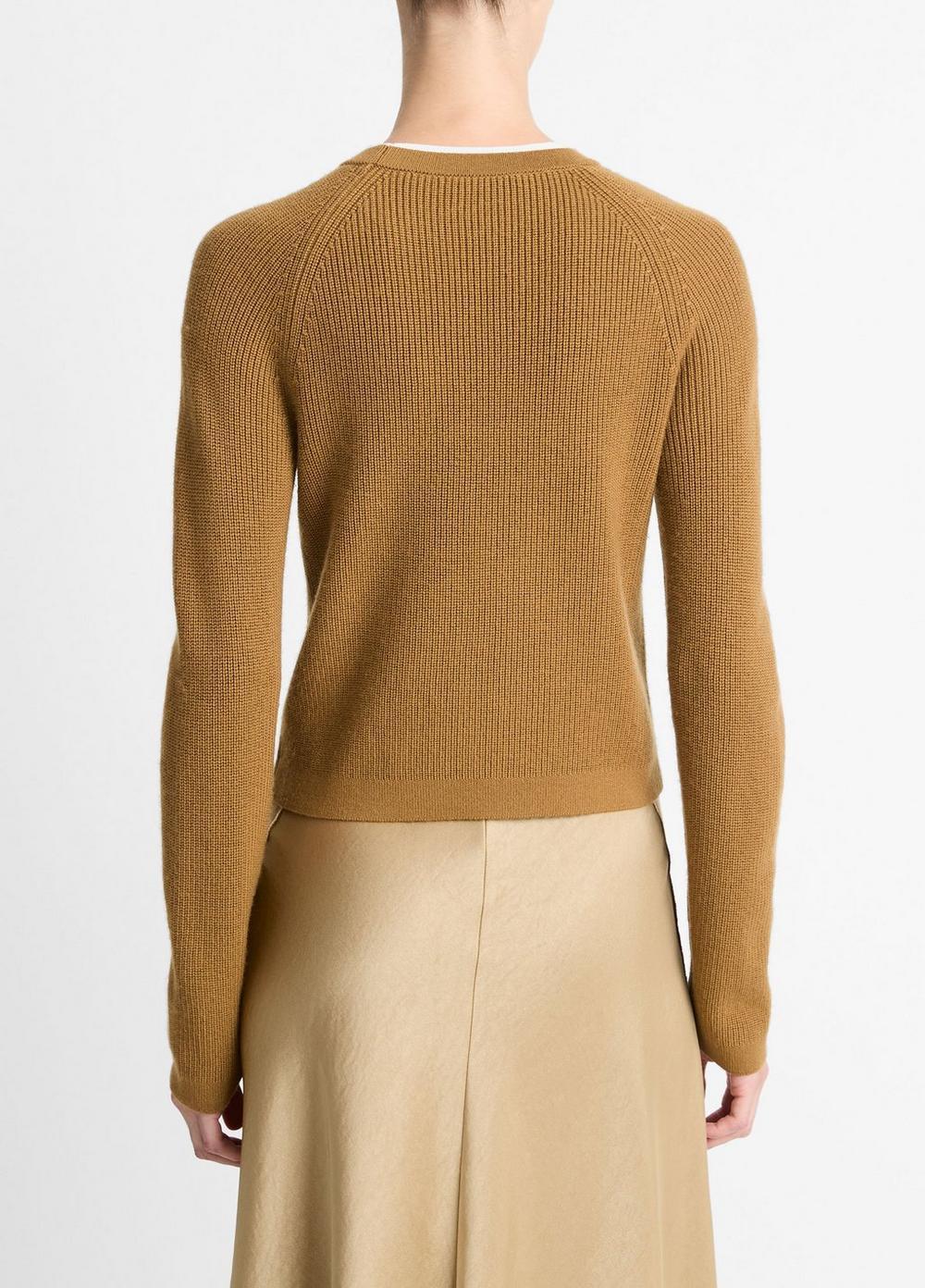 Womens Wool-Cashmere Double-Neck Sweater, Coastal Blue/off White, Size L Vince Product Image