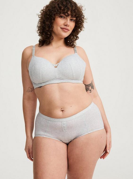 Mid Rise Boyshort Panty with Placket Product Image