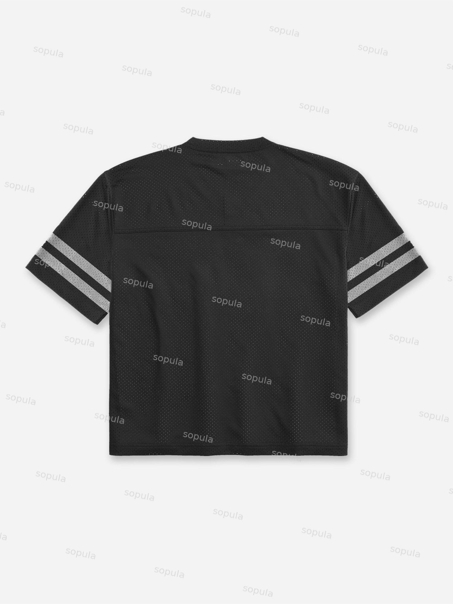 Boundless Print Crop Blokecore Mesh Football Jersey T-shirt Product Image