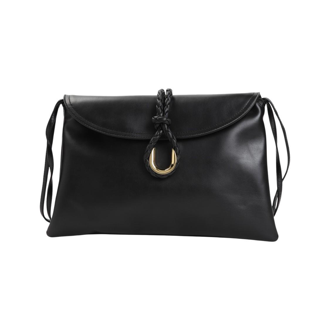 BOTTEGA VENETA Liberta Black Calf Leather Shoulder Bag Product Image