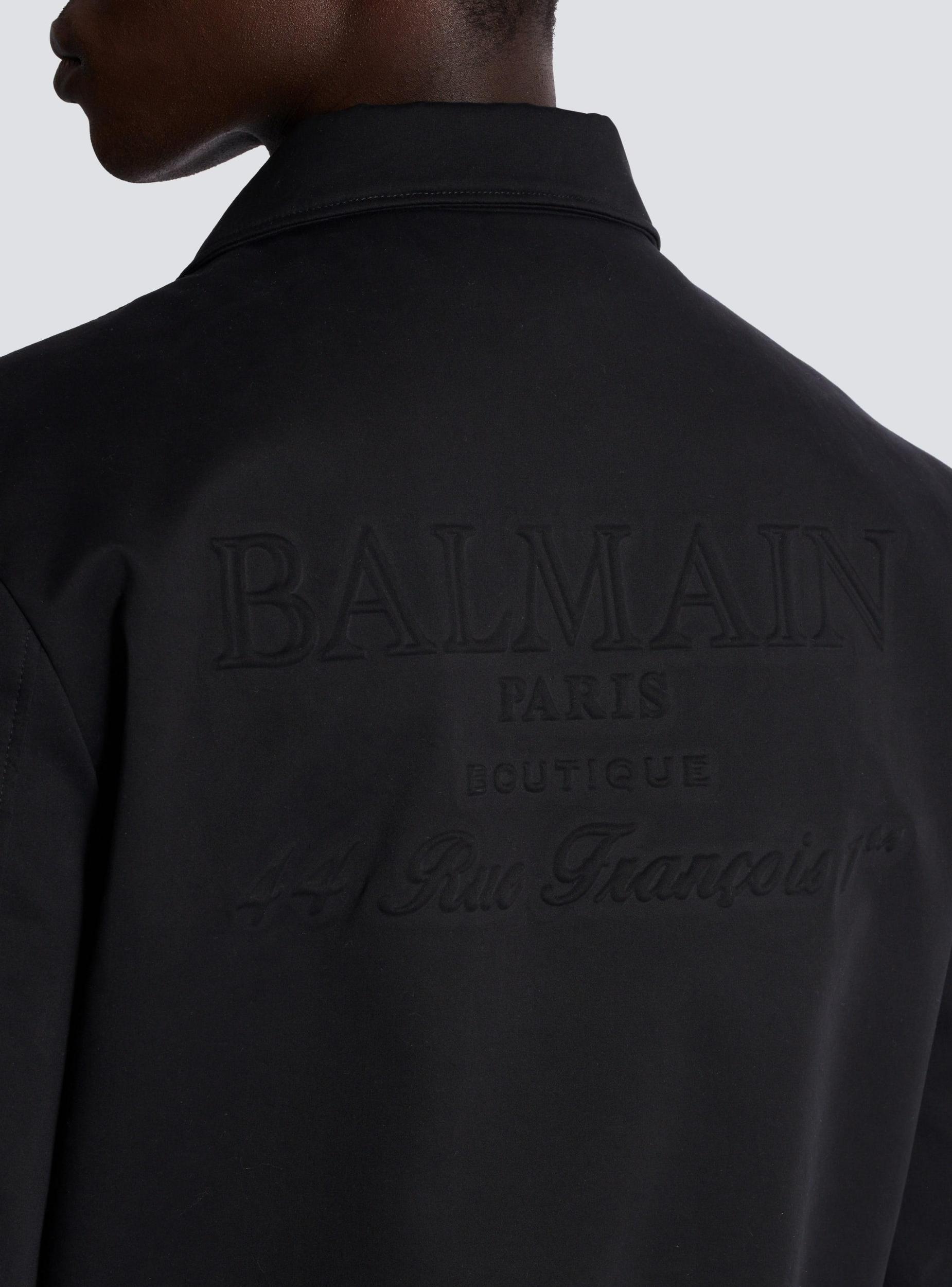 Cotton bomber jacket with vintage Balmain logo Product Image